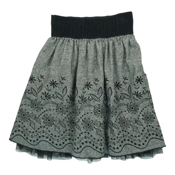 Joe Benbasset Skirt Gray/Black Lace Women's Size XS Two Pockets - Picture 2 of 3